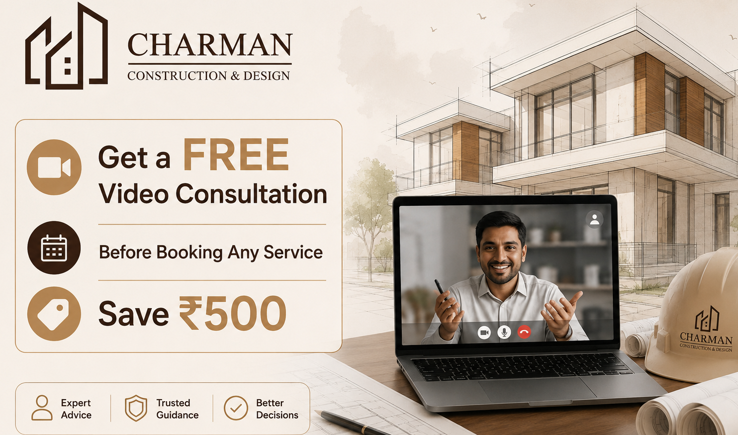 Charman Construction promotional banner